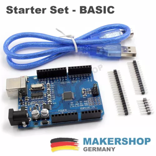ATmega328 Starter Set Kit USB Kabel Header kompatibel zu Arduino Uno