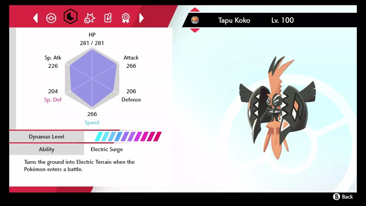 Pokemon Sword and Shield 6IV Shiny Tapu Koko