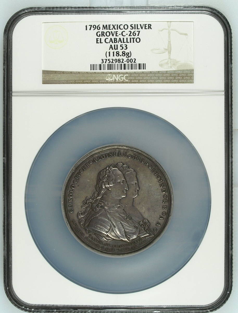 1796 MEXICO CARLOS IV SILVER 