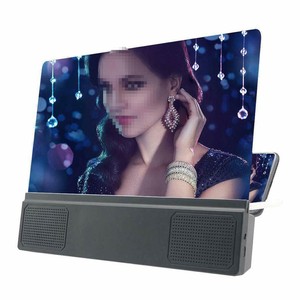 2 Juegos, Negro Port/átil de 12 Pulgadas de Video en 3D Ampliar Amplificador de Pantalla de tel/éfono Inteligente Amplificador Universal