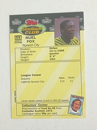 Topps Stadium Club 1992 Football Cards - Picture 222 of 417