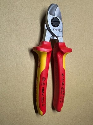 Knipex 95 16 165 Kabelschere - VDE - 165mm 1000 V, isoliert Mehrkomponentenhülle