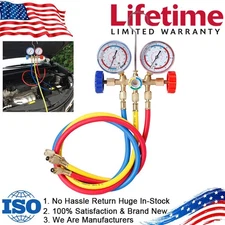 3 Feet Manifold Gauge Set AC A/C Charging Hose Air Conditioner HVAC 500 PSI