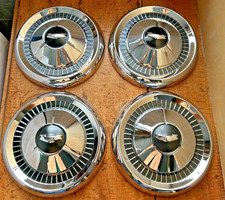 1957 Chevy 210 150 Hub Caps Wemblems Set Of 4 New