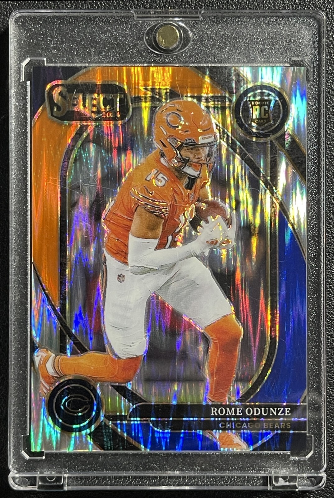 ROME ODUNZE 2024 PANINI SELECT #136 ROOKIE BLUE AND ORANGE PRIZM SHOCK RC 20/35