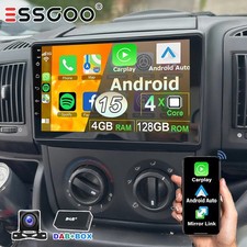 Autoradio DAB+ Android 15 128GB GPS per Fiat Ducato Citroen Jumper Peugeot Boxer
