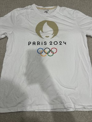 Official Paris 2024 Olympic Games White Pima Cotton shirt XXL Licensed Team USA