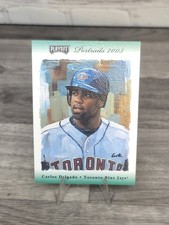 2003 Playoff Portraits FanFest Green #70 Carlos Delgado Blue Jays Card