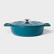 Enameled Cast Iron Braiser Teal - Tabitha Brown