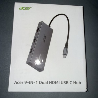 Acer USB C Dockingstation 9in1 USB C Hub auf HDMI 4K@60Hz Dual HDMI