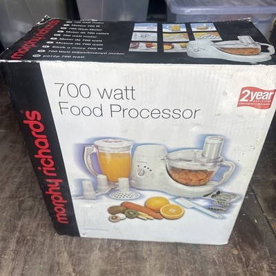 Morphy Richards Kompakte Küchenmaschine 48420 Reiben/Scheiben/Mischen/Zitruspresse Brandneu mit Karton