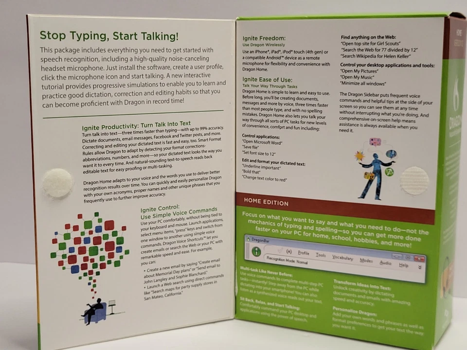 Nuance Dragon Naturally Speaking 12 Home Edition Speech Recognition Software NEW - Image 2 of 4