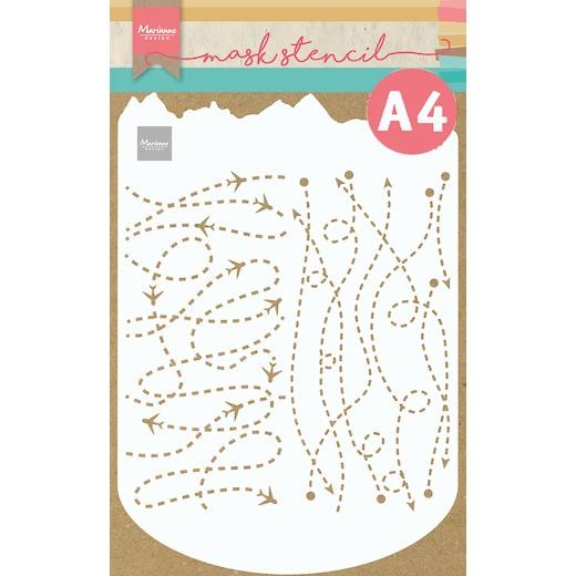 Marianne Design A4 Mask Stencil - Slimline Travel PS8099