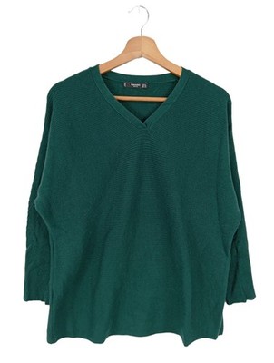 MANGO BASICS Feinstrickpullover Damen Pullover Gr. DE 36 grün Casual-Look