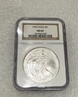 1996 Silver Eagle NGC MS69 Brown  Label ~ NO SPOTS ~ PRISTINE   (039)