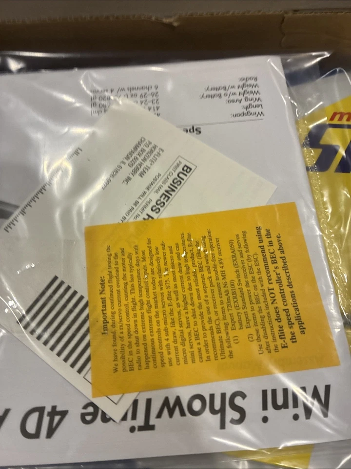 E-Flite Mini Showtime 4D ARF NEW IN PLASTC/ Original Box - Image 3 of 4