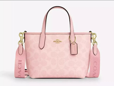 COACH City Mini Tote Bag Signature Canvas CW032 Powder Pink