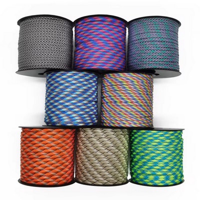 DE. NEU! 100M Paracord 550lb 4mm farbauswahl Fallschirmleine Fallschirmschnur