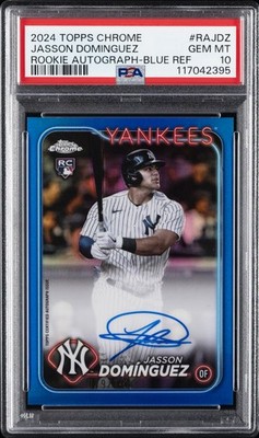 2024 TOPPS CHROME ROOKIE AUTOS #RAJDZ JASSON DOMINGUEZ ROOKIE RC 19/150 PSA 10