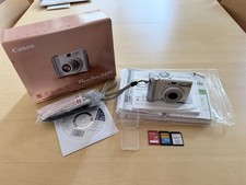 Canon PowerShot A520 Digital Camera 4.0MP Silver with Box Manual Cables Tested