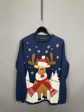 CHRISTMAS Jumper - Size Medium - Navy - Great Condition - Men  s
