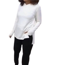 AnyBody Plush Terry Hooded Pullover
