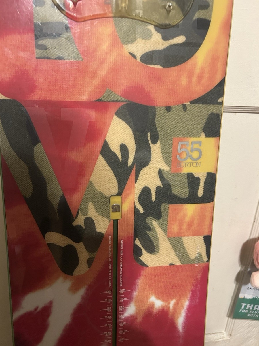 Burton LOVE 155cm Snowboard Camo Tie Dye Rare Classic Collector