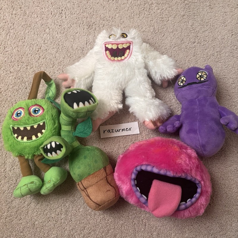 My Singing Monsters Plush Lot Mammott Potbelly Maw Ghazt Furcorn Used 5