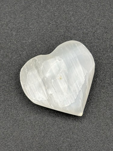 .03kg Selenite Puffy Heart - Rustic Cut 1-2/5”x1.5 - Picture 2 of 3