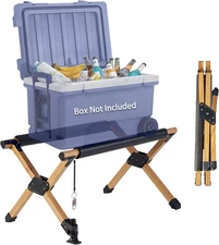 Folding Cooler Stand with Carry Bag, Anti-Slip for Camping Hiking BBQ Cooking Pi