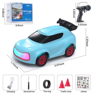 USA 1:64 K13 Blue Drift Car 4WD RC Racing Micro Remote Control Hobby Drifter
