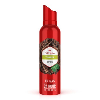 Old Spice Timber Deodorant Body Spray Fragrance Perfume 24 Hour Freshness 140ML