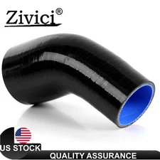 Silicone Hose 2.5" To 3" Inch 45 Degree Reducer 63mm - 76mm Pipe Coupler Black
