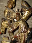Asian Carved Figures Lacquer Antique 4.5” — photo 4