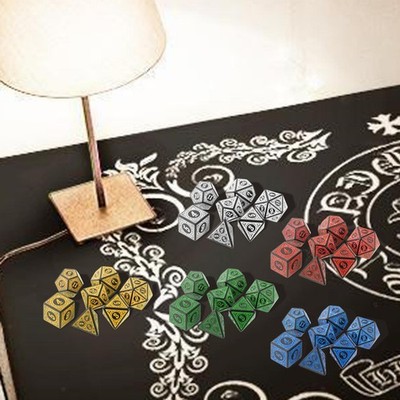 7 Stück Mehrseitig Polyedrisch Würfel Spielzeug Brettspiel DND Diec für die