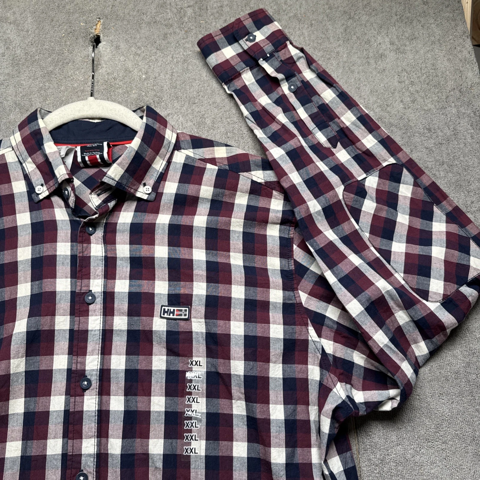 Helly Hansen Men’s Plaid Button Down Long Sleeve Shirt XXL Outdoor Hiking