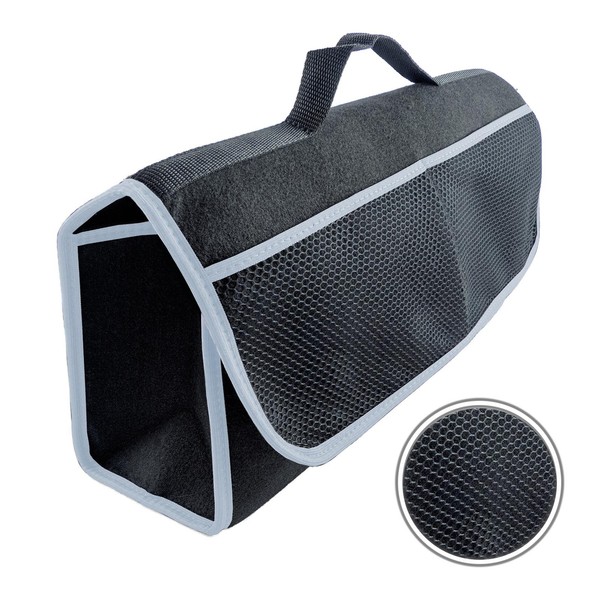 Kofferraumtasche Organizer Autotasche Auto Kofferraum KFZ Tasche Schwarz / Grau-image