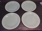 4 Vintage BAUER Los Angeles USA Dinner Plates 9.5” Jade Green Pistachio