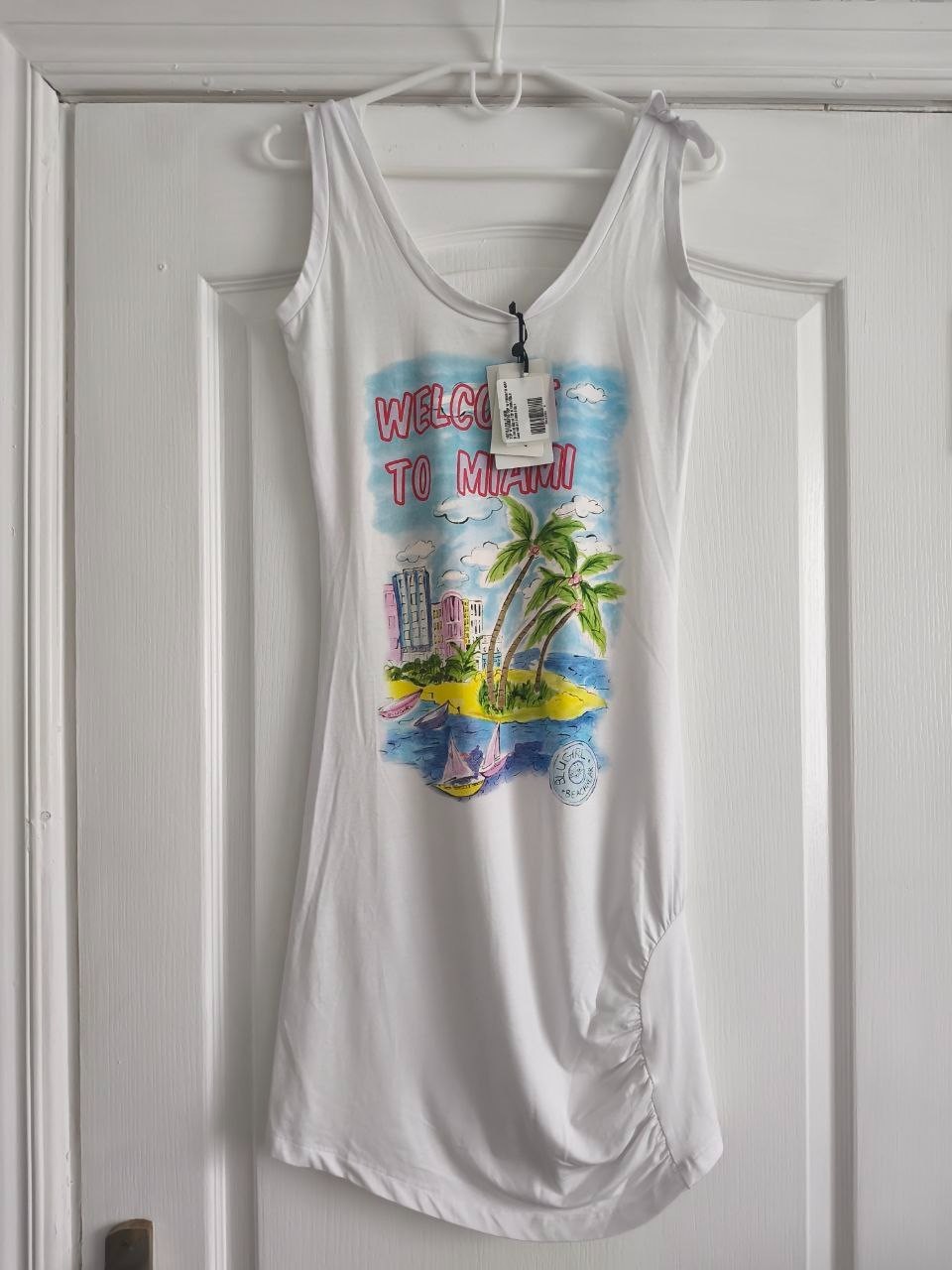 Blugirl Blumarine Y2K Archive Miami Print Tank Dress Vintage Rare 00s