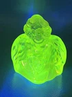 Uranium Glass Glowing Guardian Angel Figurine Art Glass