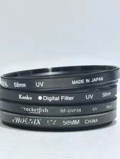 58mm Uv Filter - Multi branded Lens Filter For Camera Lens.