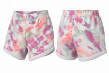 Abercrombie Kids Tie Dye Shorts Size 7/8 Pink Blue Lounge Soft Drawstring