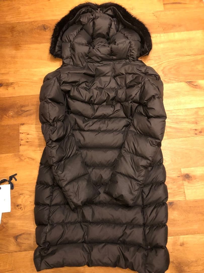 Moncler Good Condition Long Down Coat Black 1 Women's Beaver Fur image 9