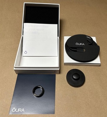 Oura Ring Gen 3 Heritage Black Stealth Wellness Ring Titanium Size 9 w/ Charger