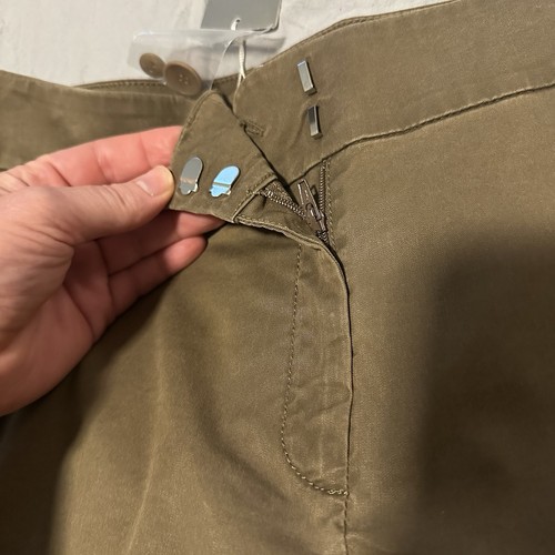 NWT Eileen Fisher Womens Cuffed Capri Pants Size M Brown - Picture 9 of 10