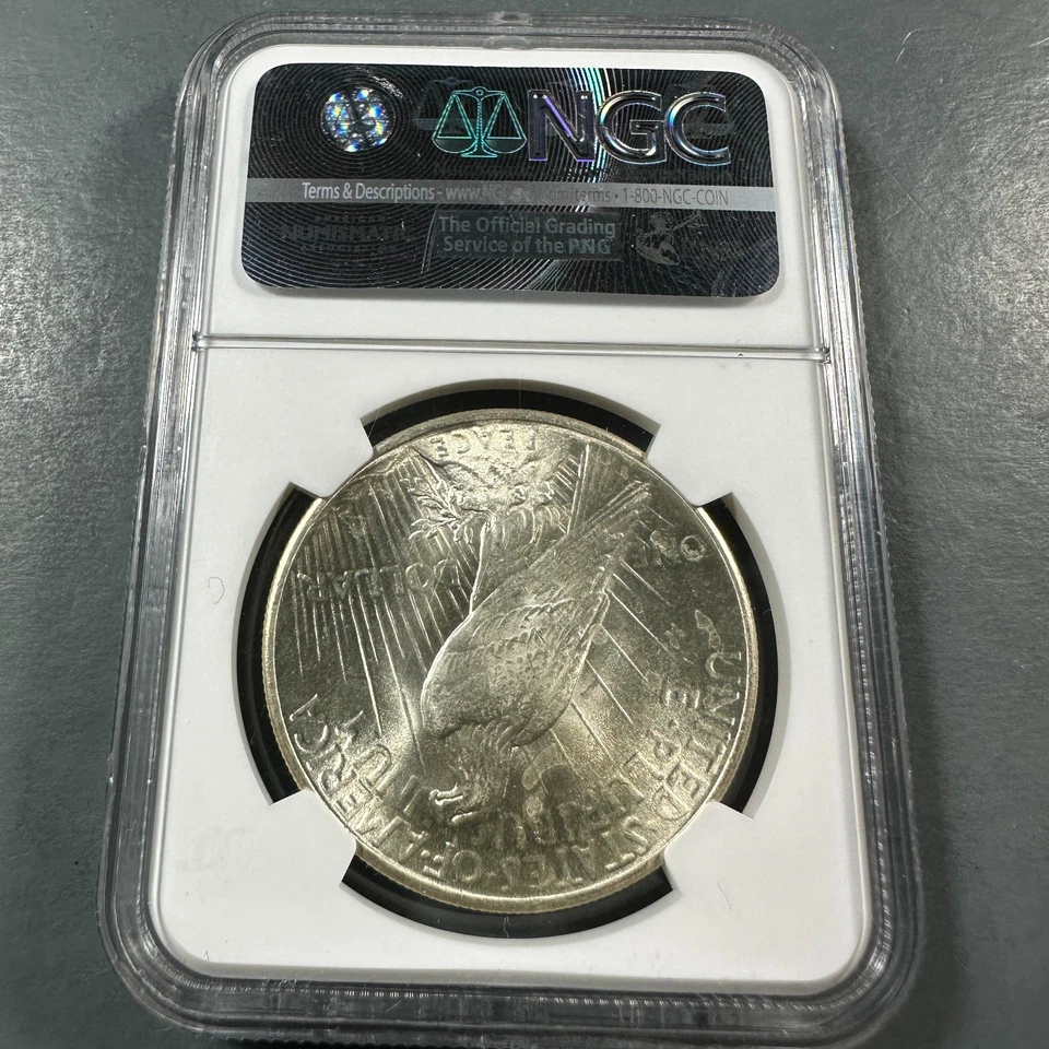1925 $1 Silver Peace Dollar, NGC MS64, Wyatt Earp (86994) - Image 2 of 2