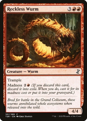 RECKLESS WURM X 4 N/M TIME SPIRAL: REMASTERED MAGIC THE GATERING