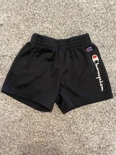 Champion Athletic Shorts Black Size 18M Elastic Waist Logo Spell Out