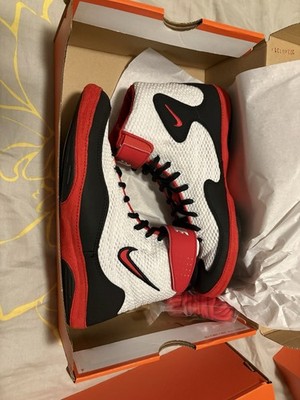Nike Inflict 3 White University Red Black Size 7 Wrestling Shoes