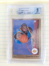 2002-03 UD AUTENTHICS GOLD SHAQUILLE ONEAL 055/ 250 BECKETT 8